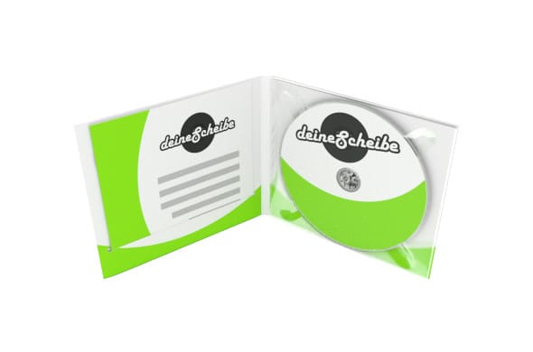 CD-Digipack 4-seitig, 1 Tray rechts mit Bookletschlitz links